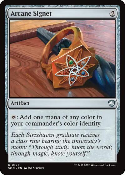 2026 Magic: The Gathering: Commander: Secrets of Strixhaven (SOC) - Arcane Signet (#127, Uncommon) (, Near Mint)