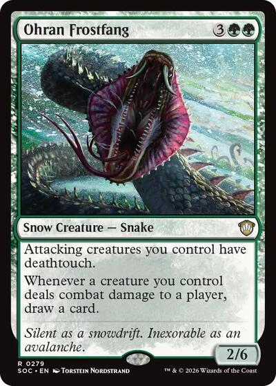 2026 Magic: The Gathering: Commander: Secrets of Strixhaven (SOC) - Ohran Frostfang (#279, Rare) (, Near Mint)