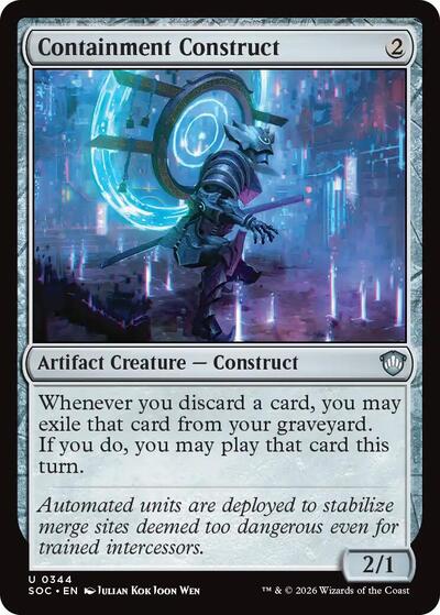 2026 Magic: The Gathering: Commander: Secrets of Strixhaven (SOC) - Containment Construct (#344, Uncommon) (, Near Mint)