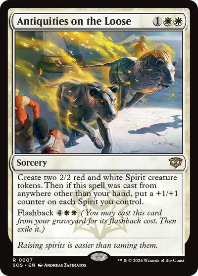 2026 Magic: The Gathering: Secrets of Strixhaven (SOS) - Antiquities on the Loose (#7, Rare) (, Lightly Played)