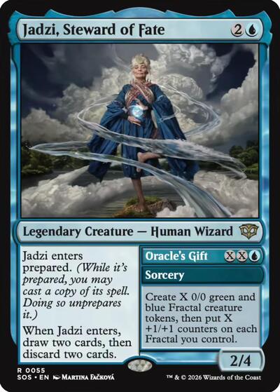 2026 Magic: The Gathering: Secrets of Strixhaven (SOS) - Jadzi, Steward of Fate (#55, Rare) (, Near Mint)