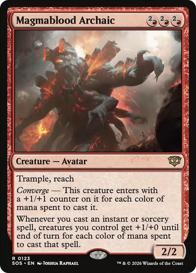 2026 Magic: The Gathering: Secrets of Strixhaven (SOS) - Magmablood Archaic (#123, Rare) (, Lightly Played)