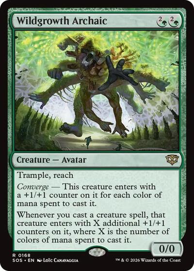 2026 Magic: The Gathering: Secrets of Strixhaven (SOS) - Wildgrowth Archaic (#168, Rare) (, Lightly Played)