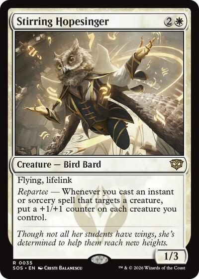 2026 Magic: The Gathering: Secrets of Strixhaven (SOS) - Stirring Hopesinger (#35, Rare) (, Lightly Played)