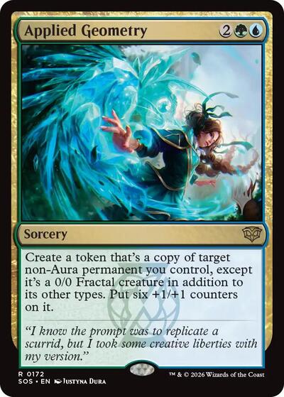 2026 Magic: The Gathering: Promo Pack: Secrets of Strixhaven (PPSOS) - Applied Geometry (#172, Rare) (, Lightly Played)