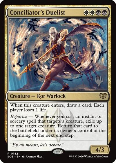 2026 Magic: The Gathering: Promo Pack: Secrets of Strixhaven (PPSOS) - Conciliator's Duelist (#182, Rare) (, Lightly Played)