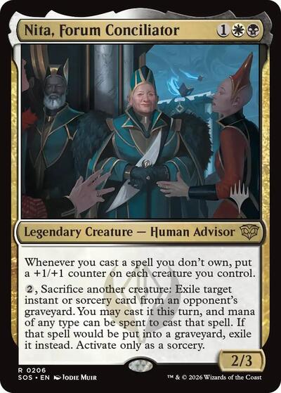 2026 Magic: The Gathering: Promo Pack: Secrets of Strixhaven (PPSOS) - Nita, Forum Conciliator (#206, Rare) (, Lightly Played)