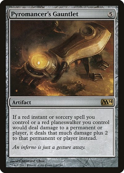 2013 Magic: The Gathering: Magic 2014 (M14) (M14) - Pyromancers Gauntlet (#214, Rare) (, Lightly Played)