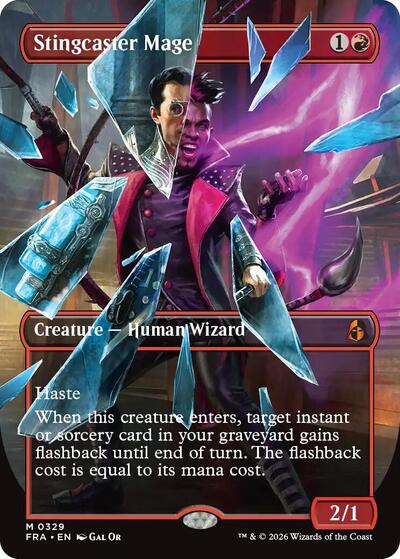 2026 Magic: The Gathering: Reality Fracture (FRA) - Stingcaster Mage Borderless 0329 (#329, Mythic Rare) (, Near Mint)