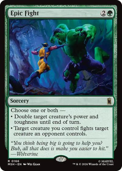 2026 Magic: The Gathering: Marvel Super Heroes (MSH) - Epic Fight (#166, Rare) (, Lightly Played)