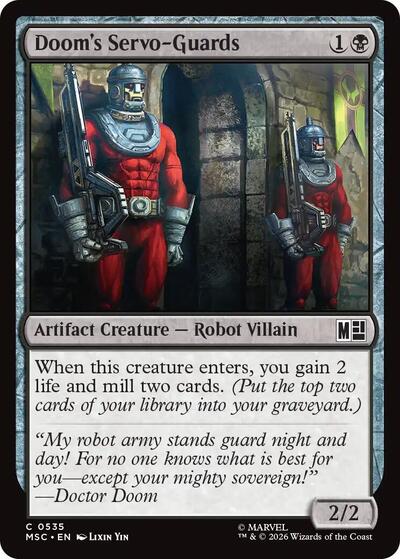 2026 Magic: The Gathering: Commander: Marvel Super Heroes (MSC) - Doom's Servo-Guards (#535, Common) (, Near Mint)