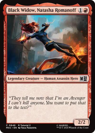 2026 Magic: The Gathering: Commander: Marvel Super Heroes (MSC) - Black Widow, Natasha Romanoff (0846) (#846, Common) (, Near Mint)