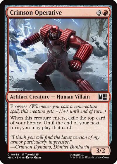 2026 Magic: The Gathering: Commander: Marvel Super Heroes (MSC) - Crimson Operative (#848, Common) (, Near Mint)