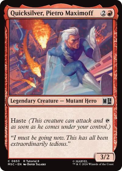 2026 Magic: The Gathering: Commander: Marvel Super Heroes (MSC) - Quicksilver, Pietro Maximoff (0853) (#853, Common) (, Near Mint)