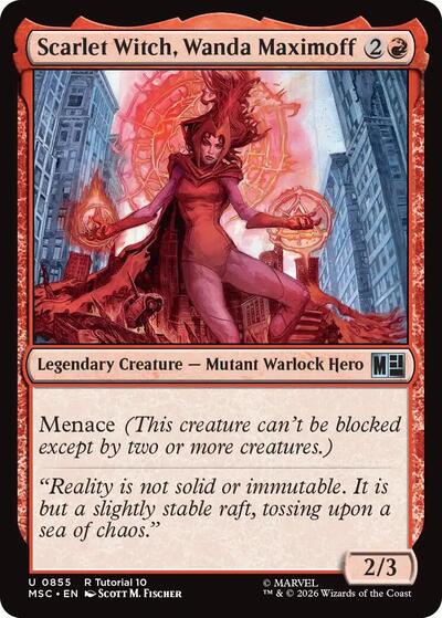 2026 Magic: The Gathering: Commander: Marvel Super Heroes (MSC) - Scarlet Witch Wanda Maximoff 0855 (#855, Uncommon) (, Near Mint)