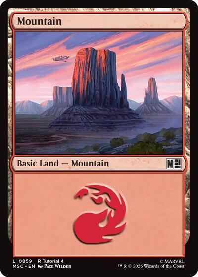 2026 Magic: The Gathering: Commander: Marvel Super Heroes (MSC) - Mountain (0859) (#859, Land) (, Near Mint)