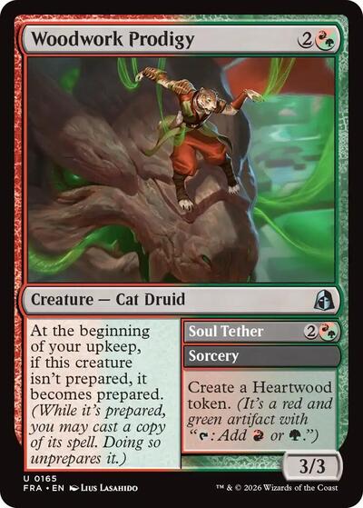 2026 Magic: The Gathering: Reality Fracture (FRA) - Woodwork Prodigy (#165, Uncommon) (, Near Mint)