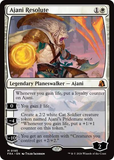 2026 Magic: The Gathering: Reality Fracture (FRA) - Ajani Resolute (#195, Mythic Rare) (, Near Mint)