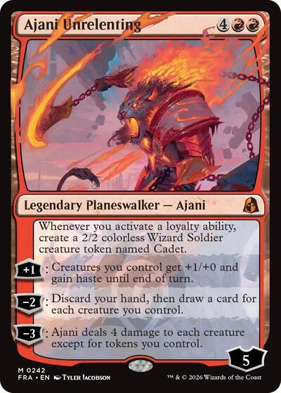 2026 Magic: The Gathering: Reality Fracture (FRA) - Ajani Unrelenting (#242, Mythic Rare) (, Near Mint)