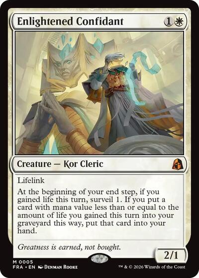 2026 Magic: The Gathering: Reality Fracture (FRA) - Enlightened Confidant (#5, Mythic Rare) (, Near Mint)