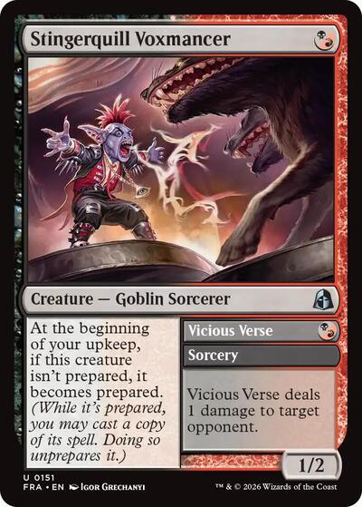 2026 Magic: The Gathering: Reality Fracture (FRA) - Stingerquill Voxmancer (#151, Uncommon) (, Near Mint)