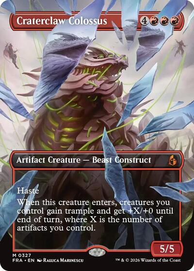 2026 Magic: The Gathering: Reality Fracture (FRA) - Craterclaw Colossus (Borderless) (0327) (#327, Mythic Rare) (, Near Mint)