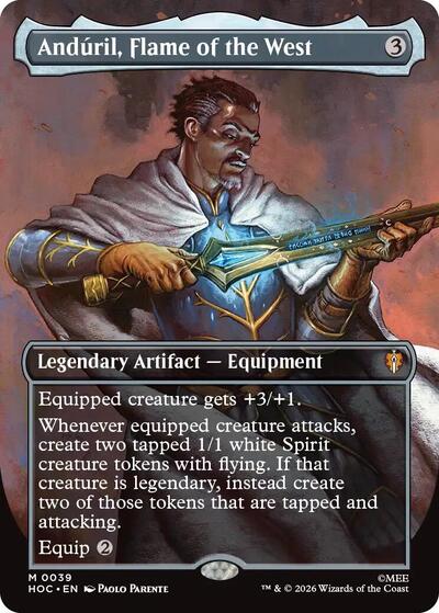 2026 Magic: The Gathering: The Hobbit: Eternal-Legal (HOC) - Anduril, Flame of the West (Borderless) (#39, Mythic Rare) (Foil, Near Mint)