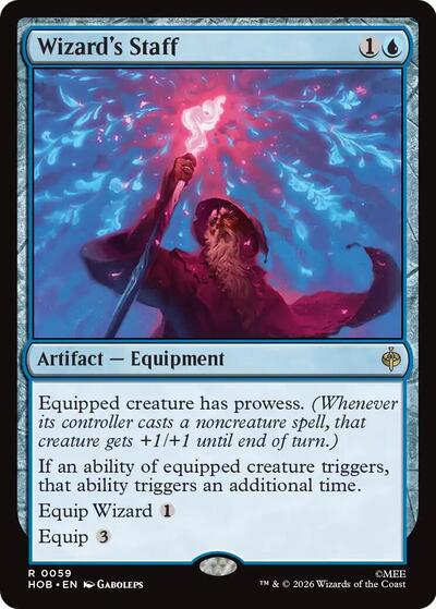 2026 Magic: The Gathering: The Hobbit (HOB) - Wizards Staff (#59, Rare) (, Near Mint)