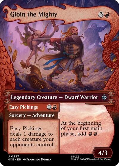 2026 Magic: The Gathering: The Hobbit (HOB) - Gloin the Mighty (Showcase) (#227, Uncommon) (, Lightly Played)