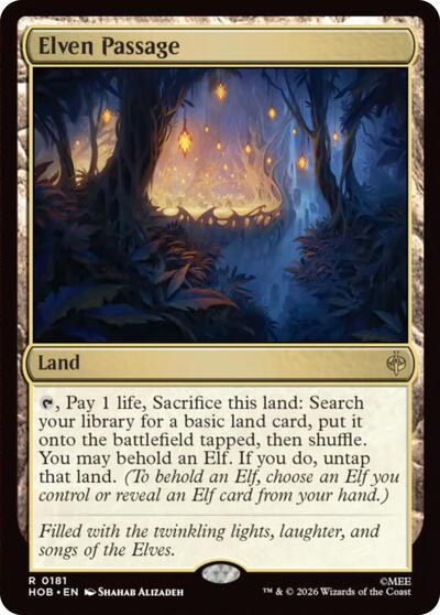 2026 Magic: The Gathering: The Hobbit (HOB) - Elven Passage (#181, Rare) (, Lightly Played)