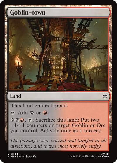 2026 Magic: The Gathering: The Hobbit (HOB) - Goblin-town (#183, Land) (, Near Mint)