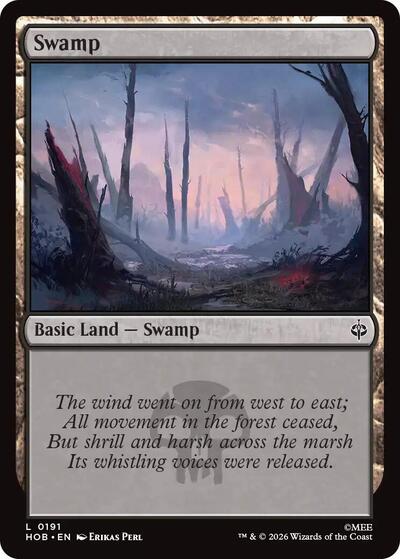 2026 Magic: The Gathering: The Hobbit (HOB) - Swamp (0191) (#191, Land) (, Near Mint)