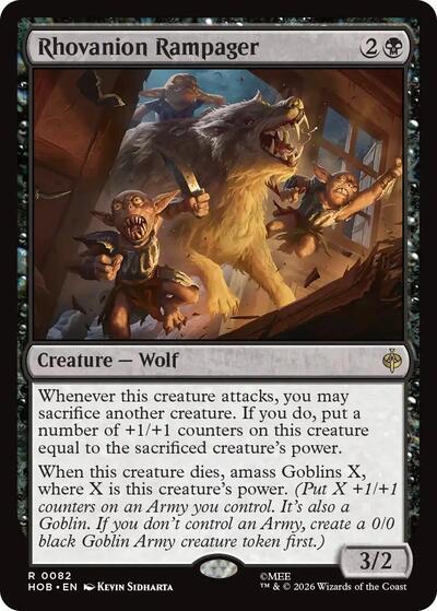2026 Magic: The Gathering: The Hobbit (HOB) - Rhovanion Rampager (#82, Rare) (, Near Mint)