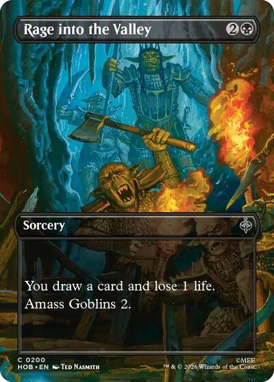 2026 Magic: The Gathering: The Hobbit (HOB) - Rage into the Valley (Borderless) (#200, Common) (, Lightly Played)