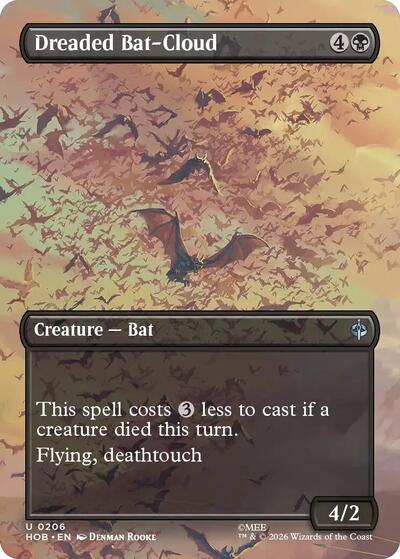 2026 Magic: The Gathering: The Hobbit (HOB) - Dreaded Bat-Cloud (Borderless) (#206, Uncommon) (, Lightly Played)