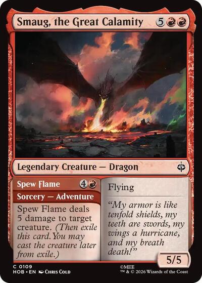 2026 Magic: The Gathering: The Hobbit (HOB) - Smaug the Great Calamity (#109, Common) (, Lightly Played)