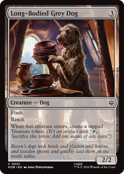 2026 Magic: The Gathering: The Hobbit (HOB) - Long-Bodied Grey Dog (#1, Common) (, Near Mint)