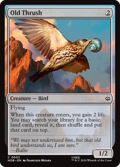 2026 Magic: The Gathering: The Hobbit (HOB) - Old Thrush (#2, Common) (, Near Mint)