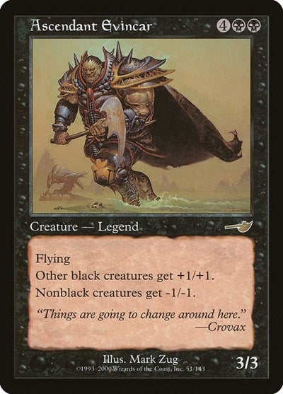 2000 Magic: The Gathering: Nemesis (NMS) - Ascendant Evincar (#51, Rare) (, Moderately Played)