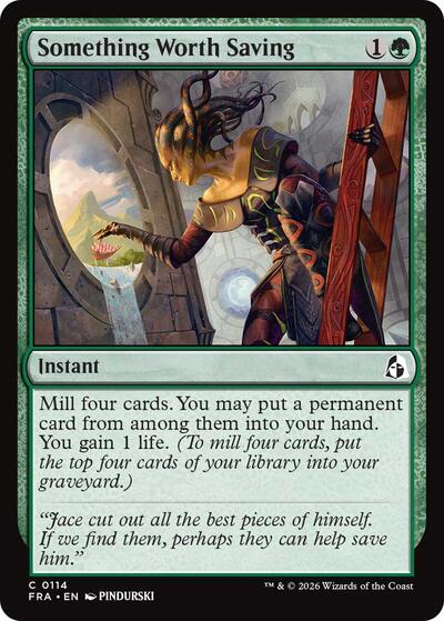 2026 Magic: The Gathering: Reality Fracture (FRA) - Something Worth Saving (#114, Common)