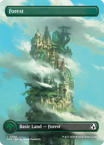2026 Magic: The Gathering: Reality Fracture (FRA) - Forest Borderless 0394 (#394, Land) (, Near Mint)