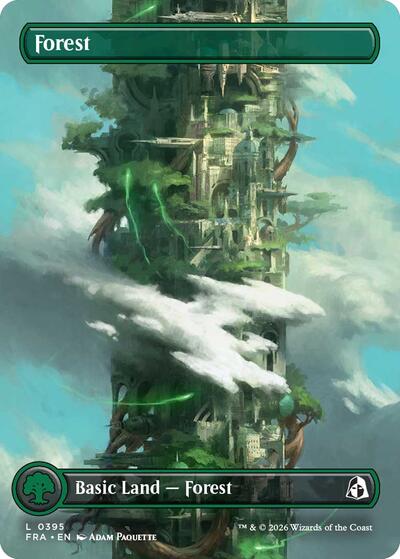 2026 Magic: The Gathering: Reality Fracture (FRA) - Forest Borderless 0395 (#395, Land) (, Near Mint)