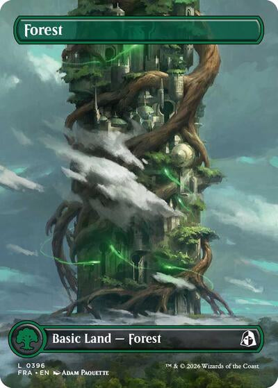 2026 Magic: The Gathering: Reality Fracture (FRA) - Forest Borderless 0396 (#396, Land) (, Near Mint)