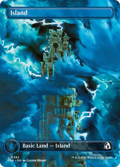 2026 Magic: The Gathering: Reality Fracture (FRA) - Island Borderless 0385 (#385, Land) (, Near Mint)