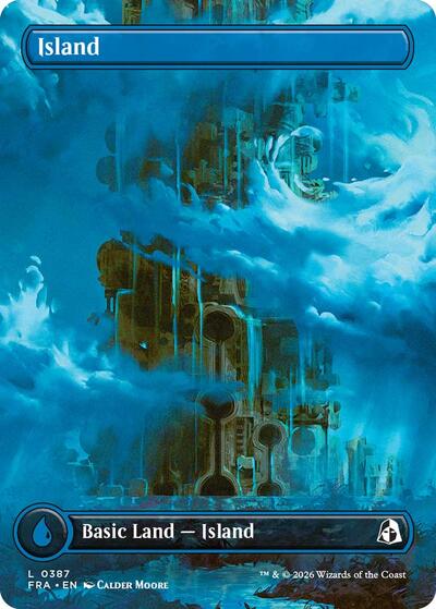 2026 Magic: The Gathering: Reality Fracture (FRA) - Island Borderless 0387 (#387, Land) (, Near Mint)