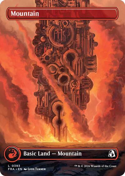 2026 Magic: The Gathering: Reality Fracture (FRA) - Mountain Borderless 0393 (#393, Land) (, Near Mint)