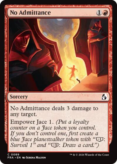 2026 Magic: The Gathering: Reality Fracture (FRA) - No Admittance (#89, Common) (, Near Mint)
