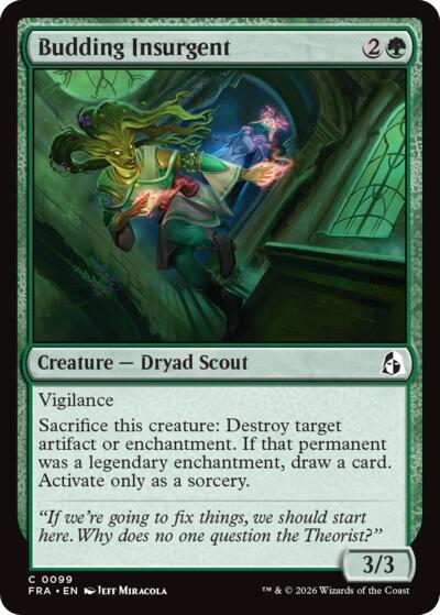 2026 Magic: The Gathering: Reality Fracture (FRA) - Budding Insurgent (#99, Common) (, Near Mint)