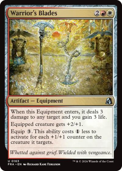 2026 Magic: The Gathering: Reality Fracture (FRA) - Warriors Blades (#163, Uncommon) (, Near Mint)