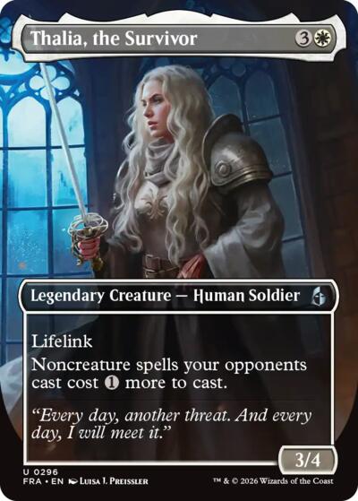 2026 Magic: The Gathering: Reality Fracture (FRA) - Thalia the Survivor Borderless (#296, Uncommon) (, Near Mint)